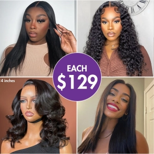 $129 Each | Final Deal 14 inches to 20 inches| Long Wig | Natural Color |4 Styles Available | Only 50 Left | No Code Needed