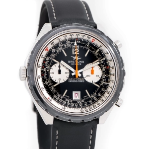 1969 Vintage Breitling Navitimer Chrono-Matic Ref. 1806 Two-Register Chronograph Watch in Stainless Steel (# 15303)