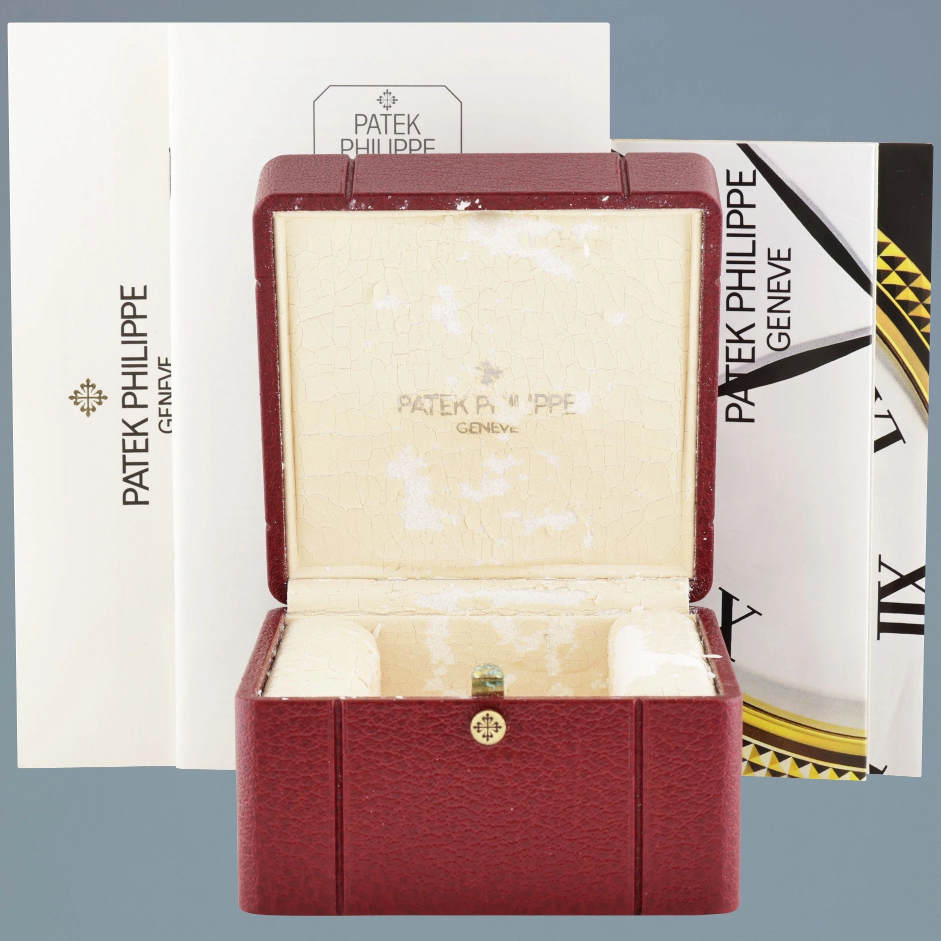 1997 MINT PAPERS Patek Philippe 37mm 3800 Nautilus White Yellow Gold Two Tone Watch