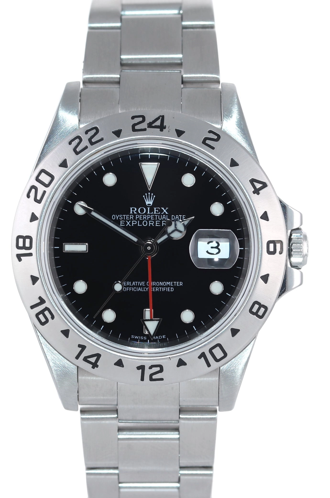 2001 MINT Rolex Explorer II 16570 Stainless Steel Black Dial GMT 40mm Watch Box
