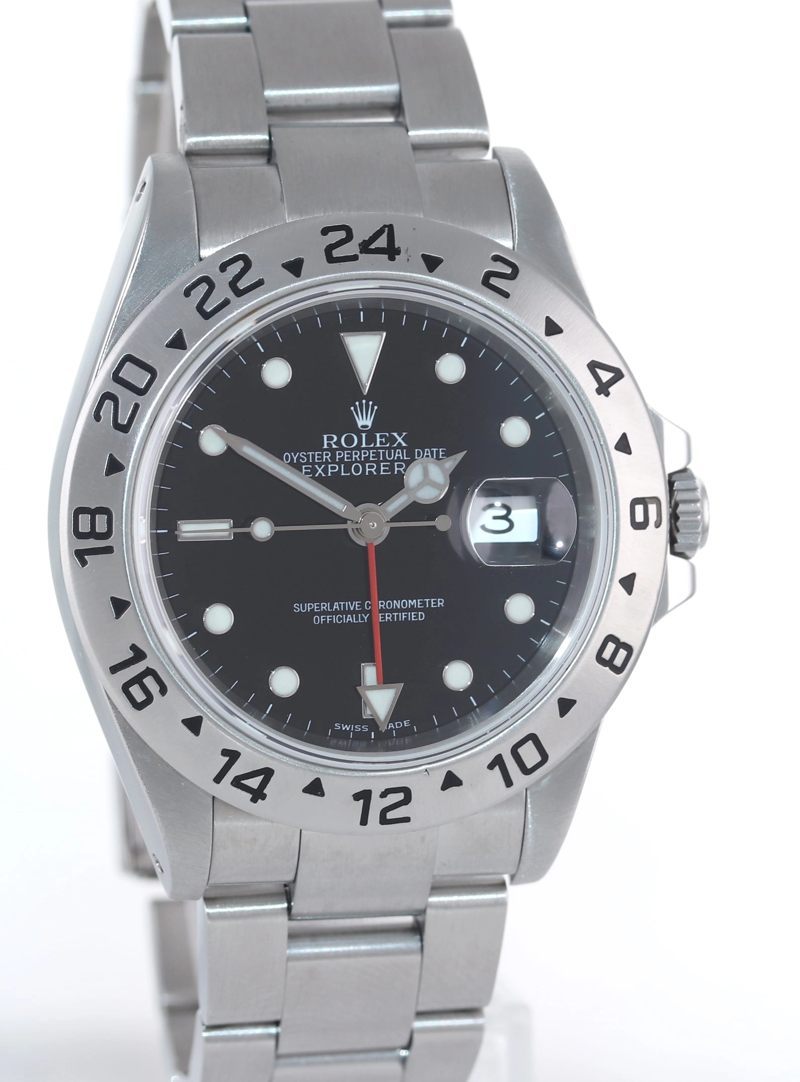 2001 MINT Rolex Explorer II 16570 Stainless Steel Black Dial GMT 40mm Watch Box