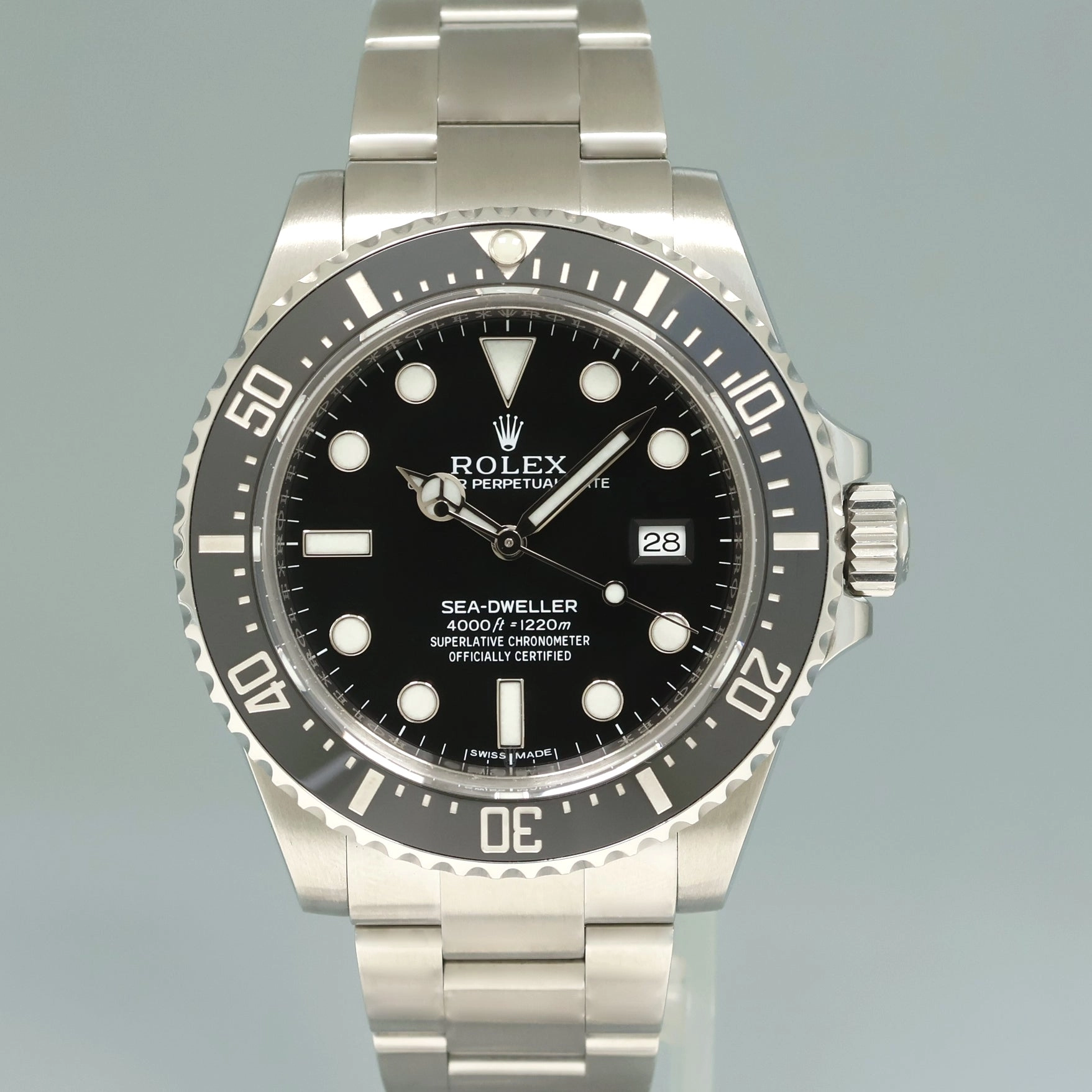 2015 MINT Rolex 116600 Seadweller SDK4 4000 Steel Black 40mm Ceramic Dive Watch