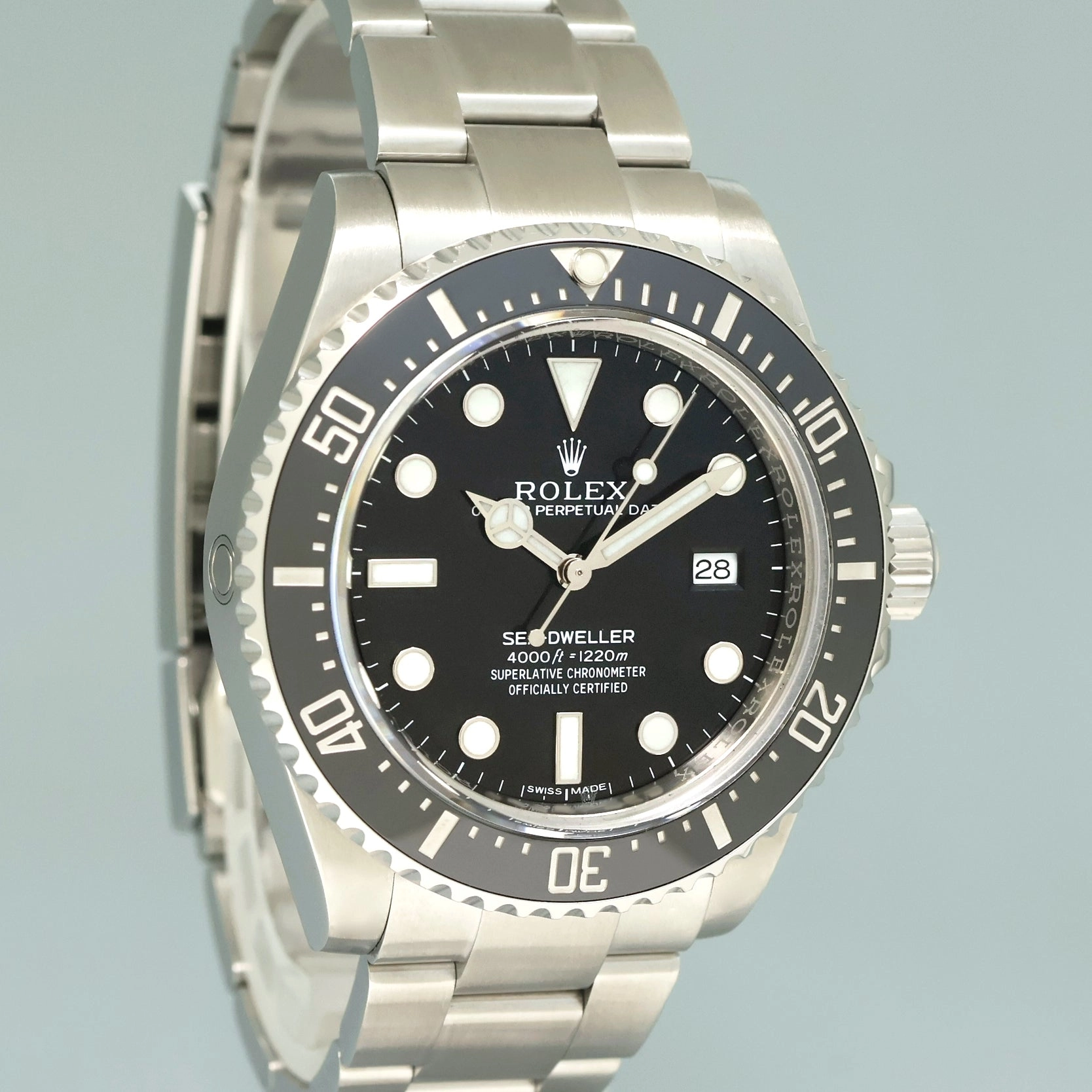 2015 MINT Rolex 116600 Seadweller SDK4 4000 Steel Black 40mm Ceramic Dive Watch