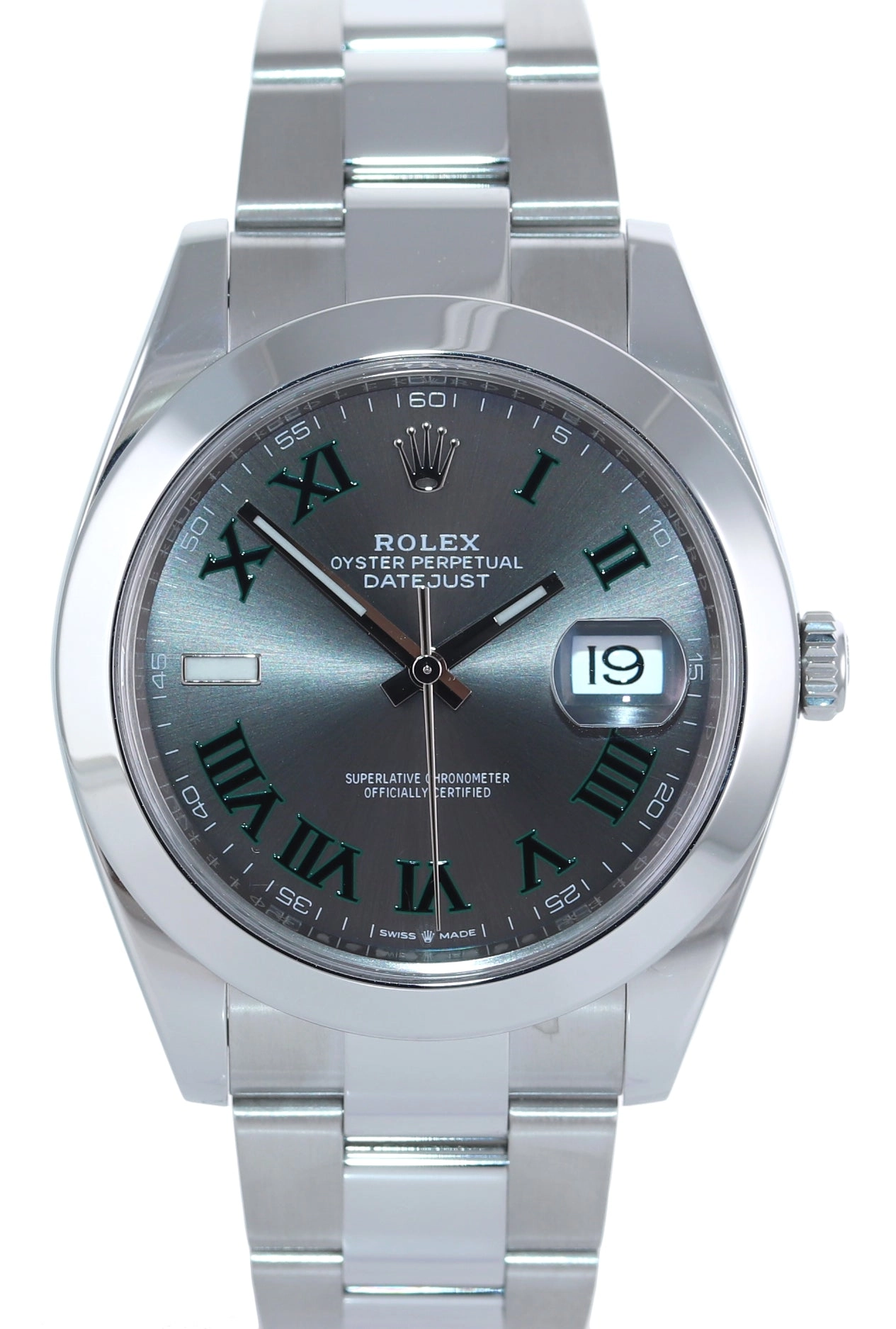 2023 MINT Rolex DateJust 41 Steel 126300 Wimbledon Oyster 41mm Watch Box