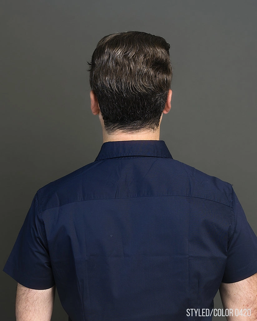 401 Mens System H by WIGPRO: Mono-top Human Hair Topper