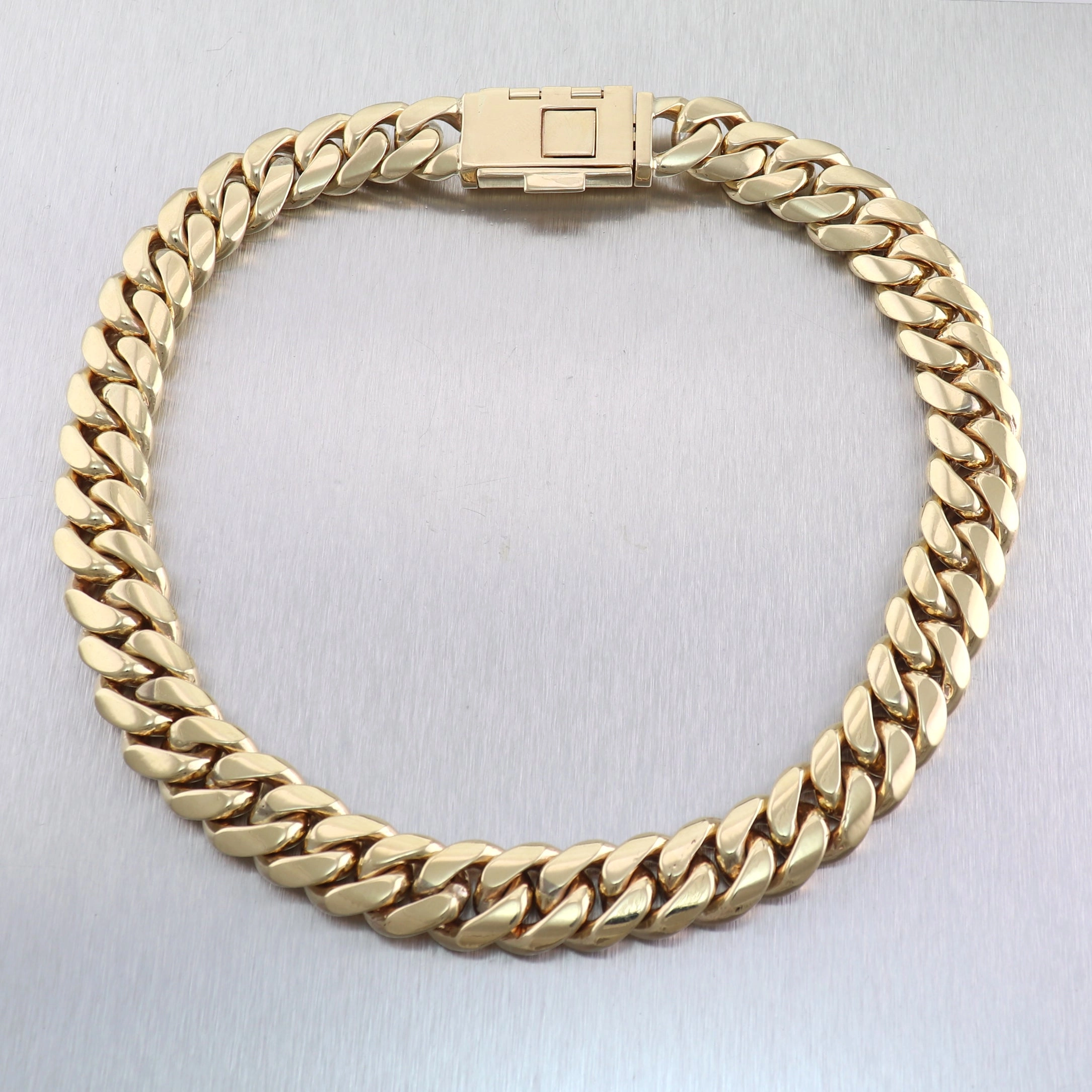 551g Men's 14k Yellow Gold Solid Cuban Chain Link 21" Necklace