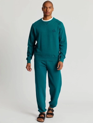 Adam Men's Organic Cotton Joggers | Teal Green