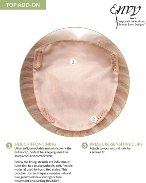 Add On Topper Hairpiece by Envy | Human Hair (Add-Ons)