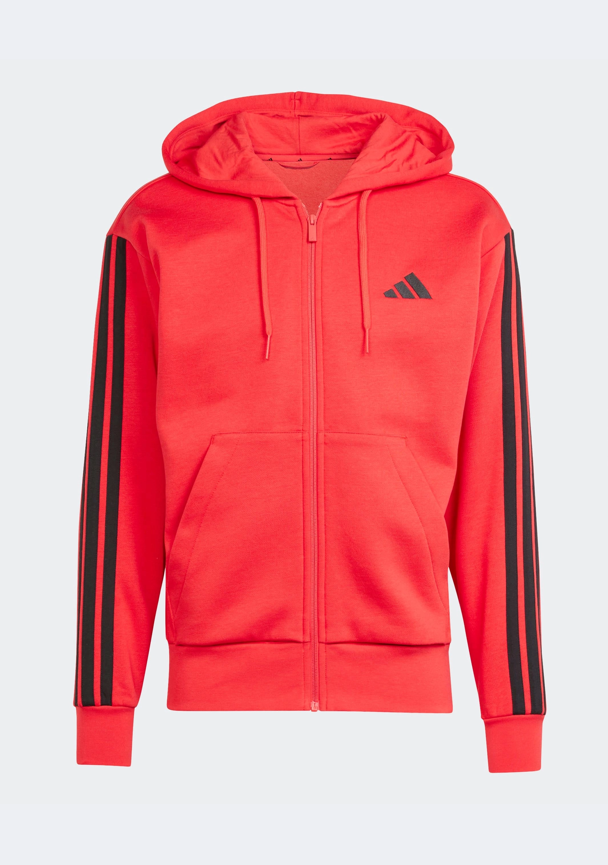 Adidas Men's Essentials 3 Stripes Fleece Full-Zip Hoodie