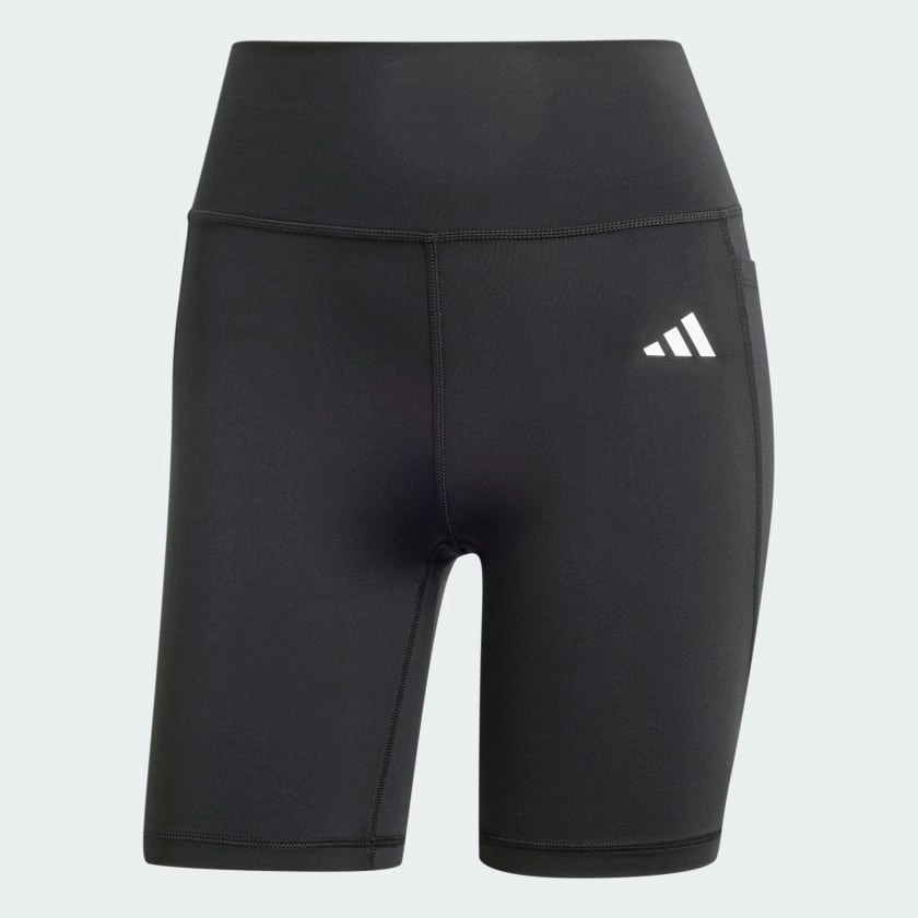 ADIDAS WOMEN'S OPTIME ESSENTIALS POCKET 7' BLACK SHORT LEGGINGS