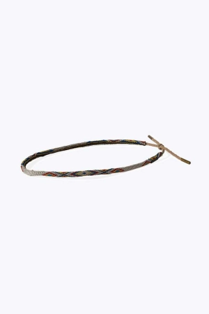 Adjustable Beaded Hat Band - White/Natural