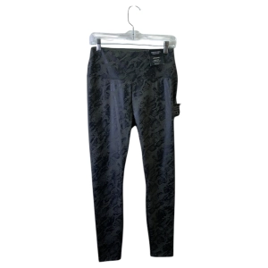 Athletic Leggings By Simply Vera In Black & Green, Size:M