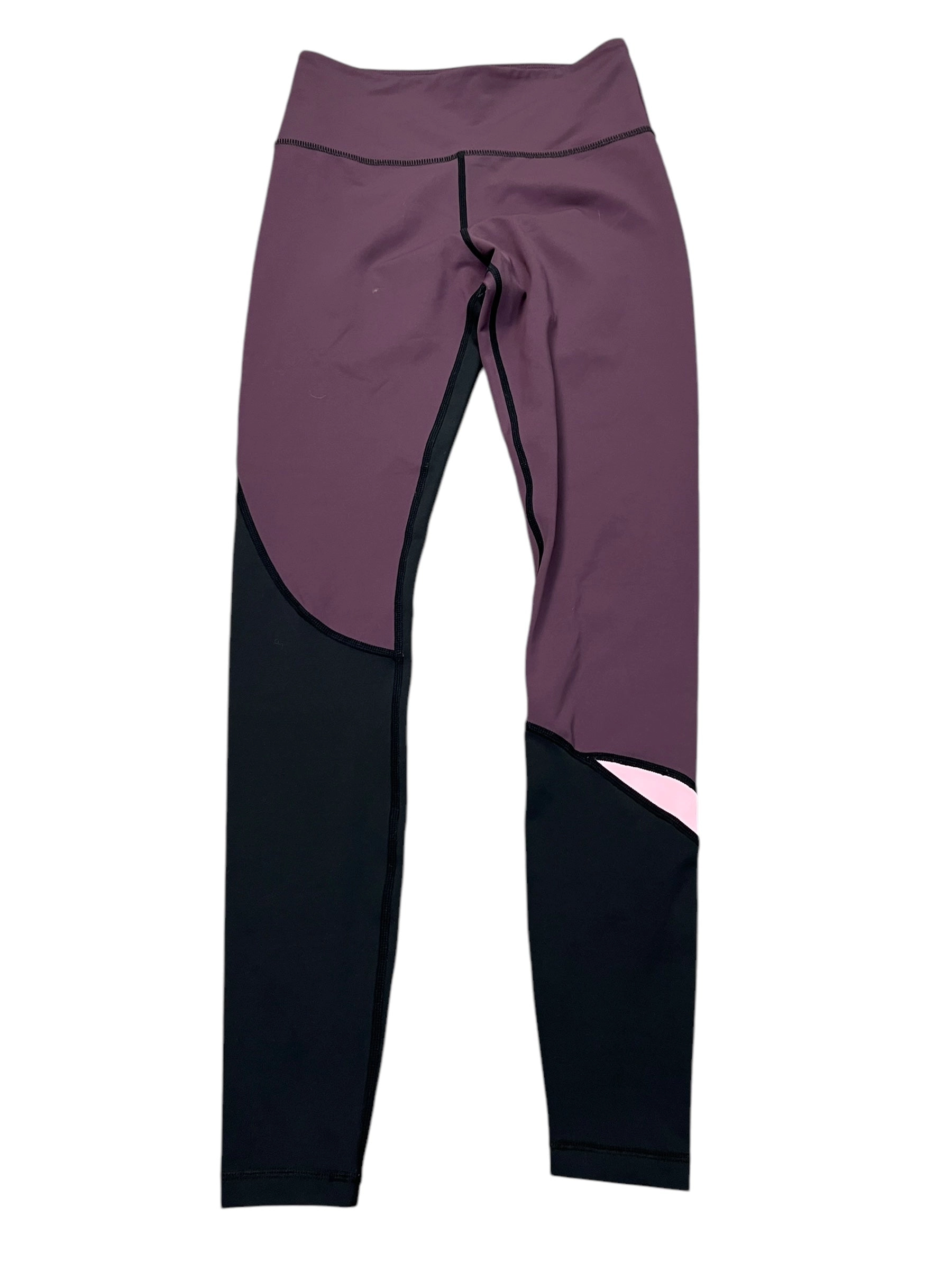 Athletic Leggings By Zyia In Black & Purple, Size:S
