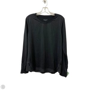 Athletic Top Long Sleeve Crewneck By Athleta In Black, Size: L