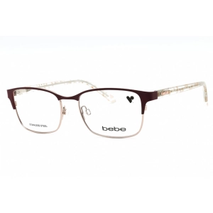 Bebe Women's Eyeglasses - Burgundy Metal Full Rim Rectangular Shape Frame | BB5190 610