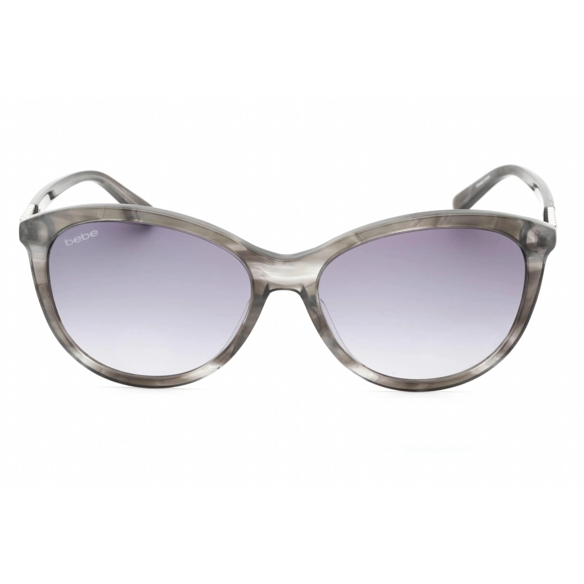 Bebe Women's Sunglasses - Smoke Horn Plastic Oval Fixed Nose Pads Frame | BB7202 001
