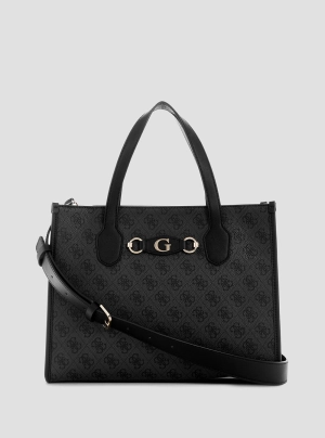 Black Logo Izzy 2 Tote Bag