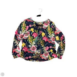 Blouse Long Sleeve By Soft Surroundings In Navy, Size: M
