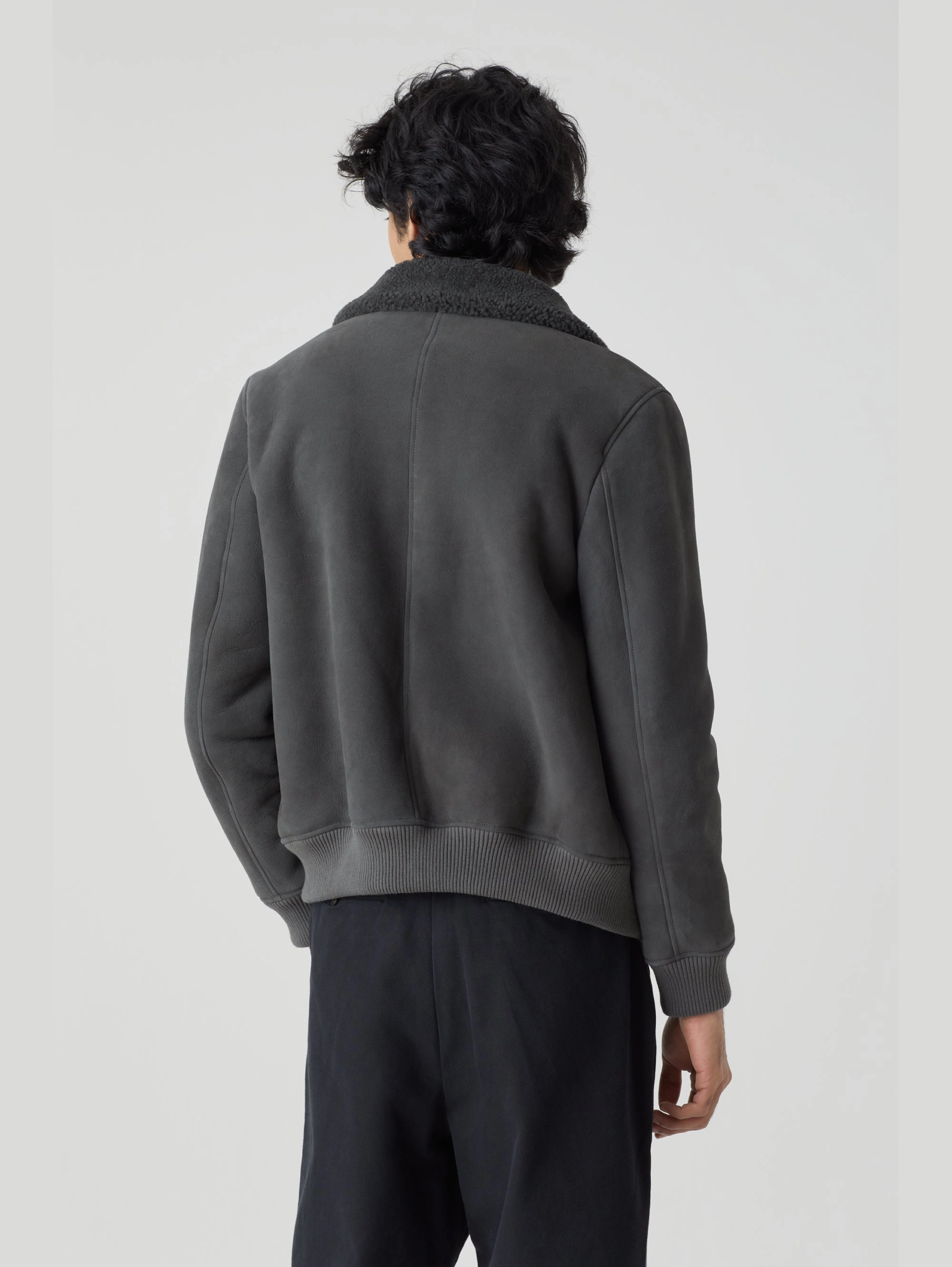 Blue Spanish Sheepskin Bomber