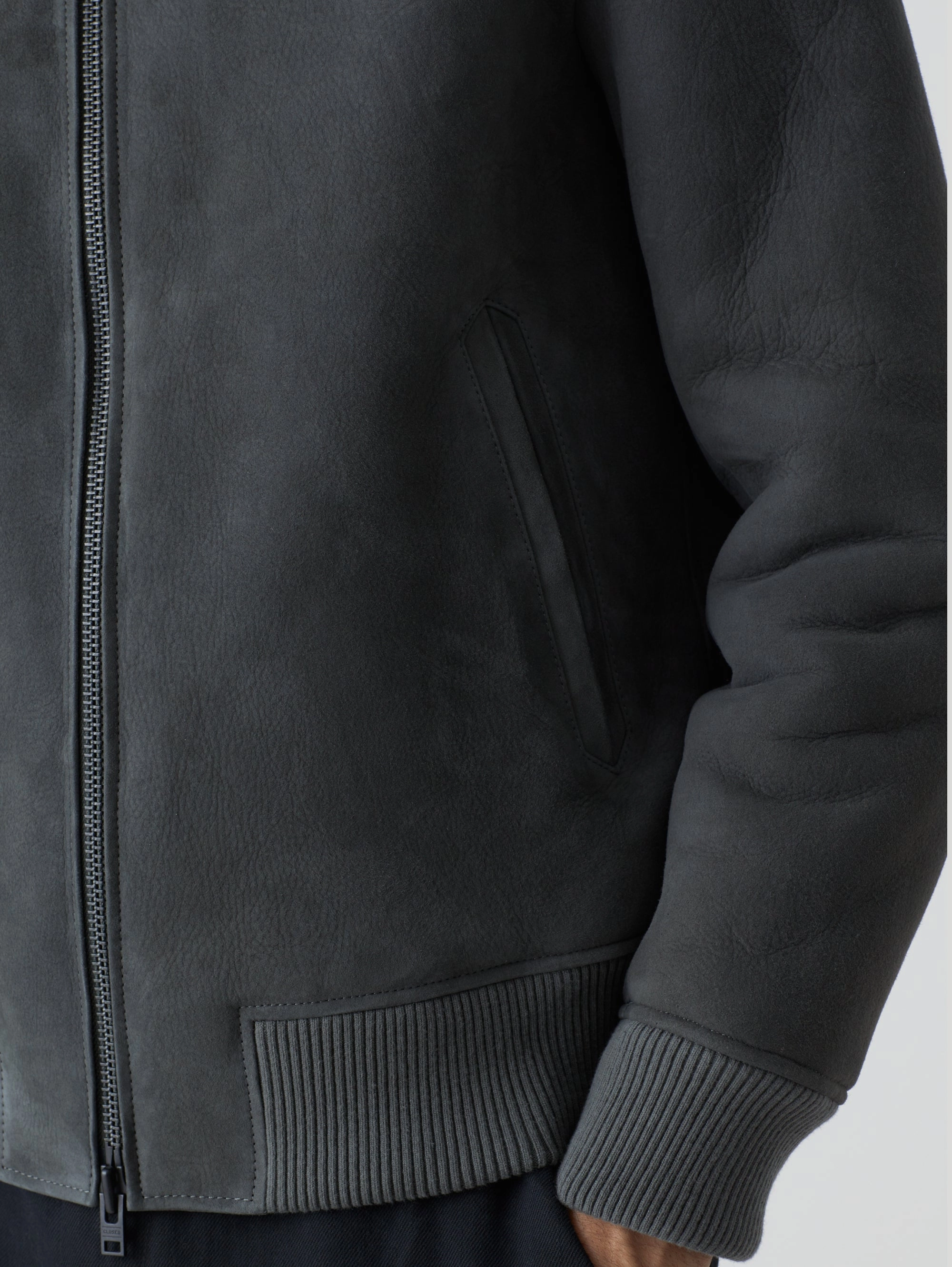 Blue Spanish Sheepskin Bomber