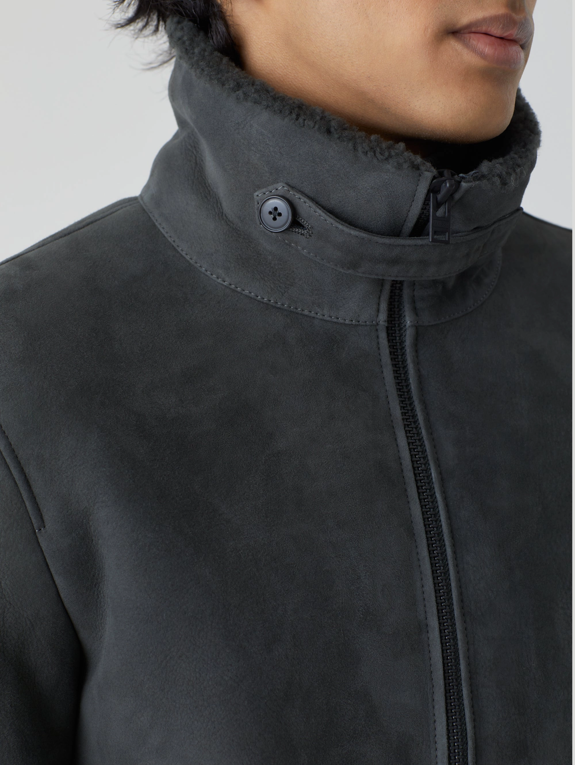 Blue Spanish Sheepskin Bomber