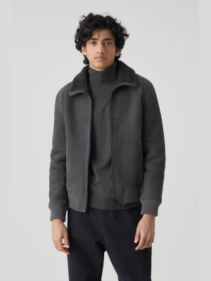 Blue Spanish Sheepskin Bomber