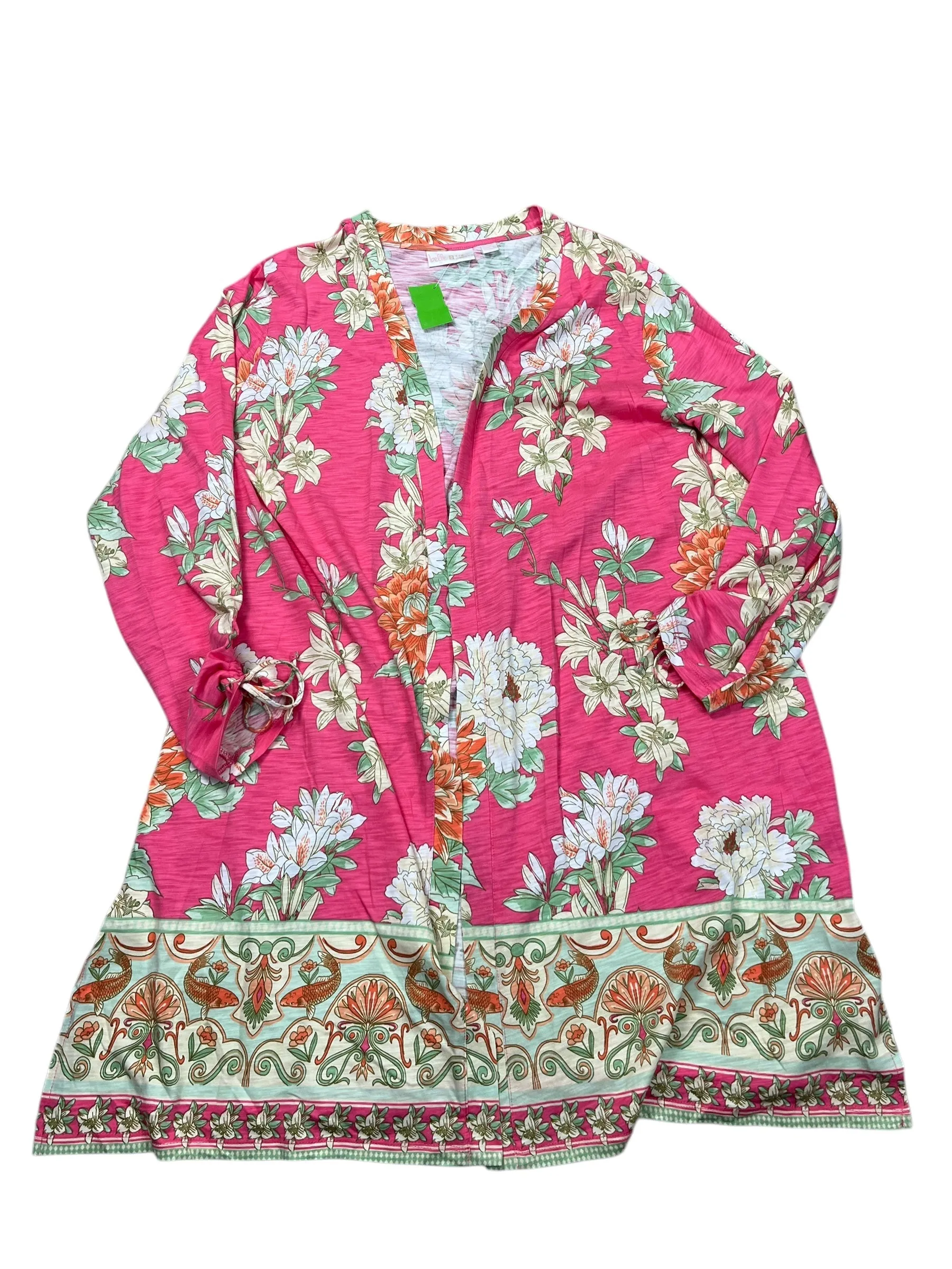 Cardigan By Belle By Kim Gravel In Pink, Size:2X