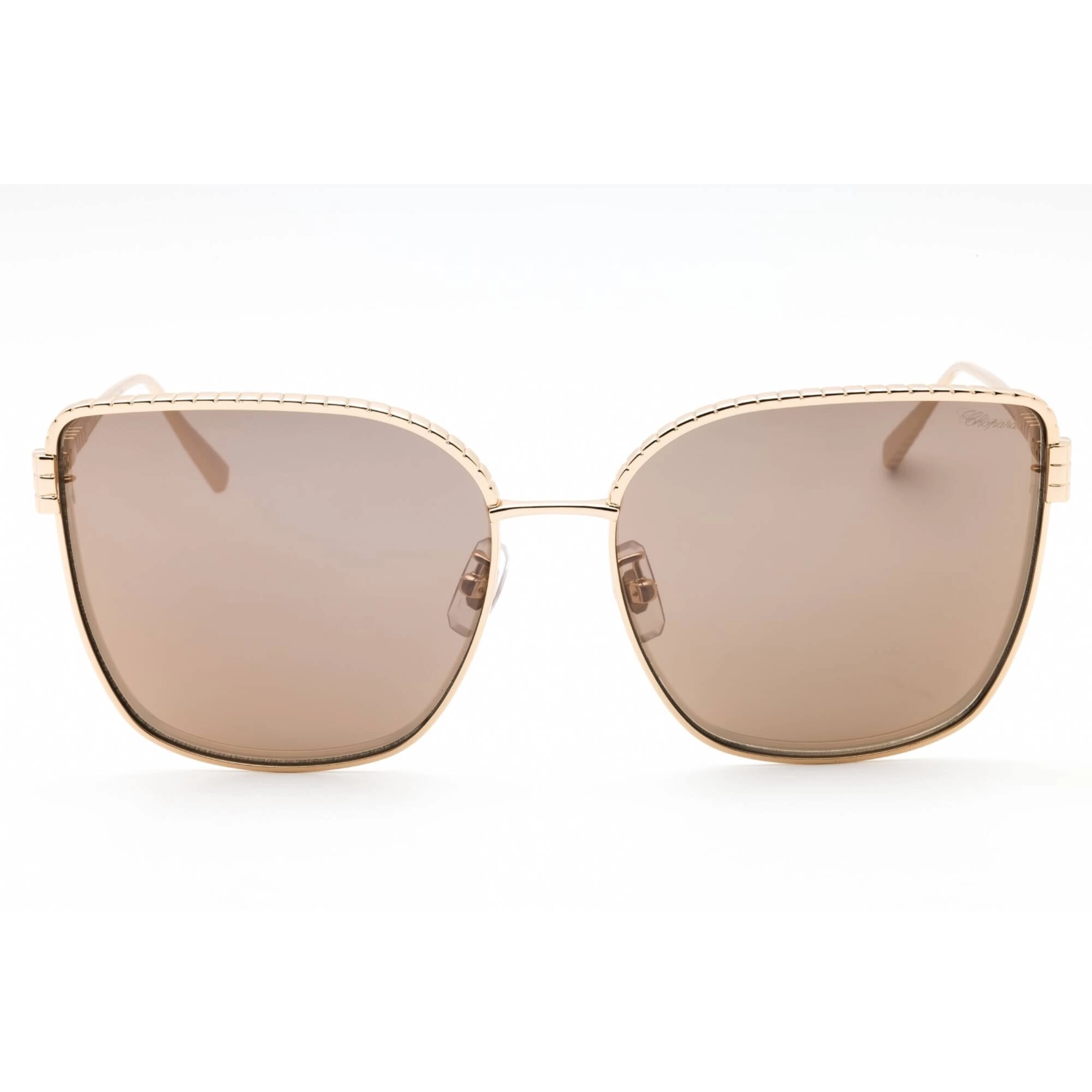 Chopard Women's Sunglasses - Shiny Rose Gold Metal Full Rim Butterfly | SCHG67M 300X