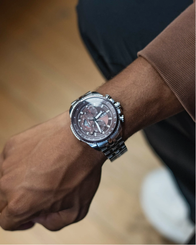Chronomaster Men's All Stainless Steel Day/Date