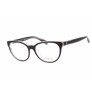 Coach Women's Eyeglasses - Cat Eye Black and Transparent Grey Frame | 0HC6210U 5745