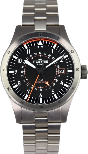 Fortis Flieger F-43 Triple-GMT Titanium Original (Pre-owned)