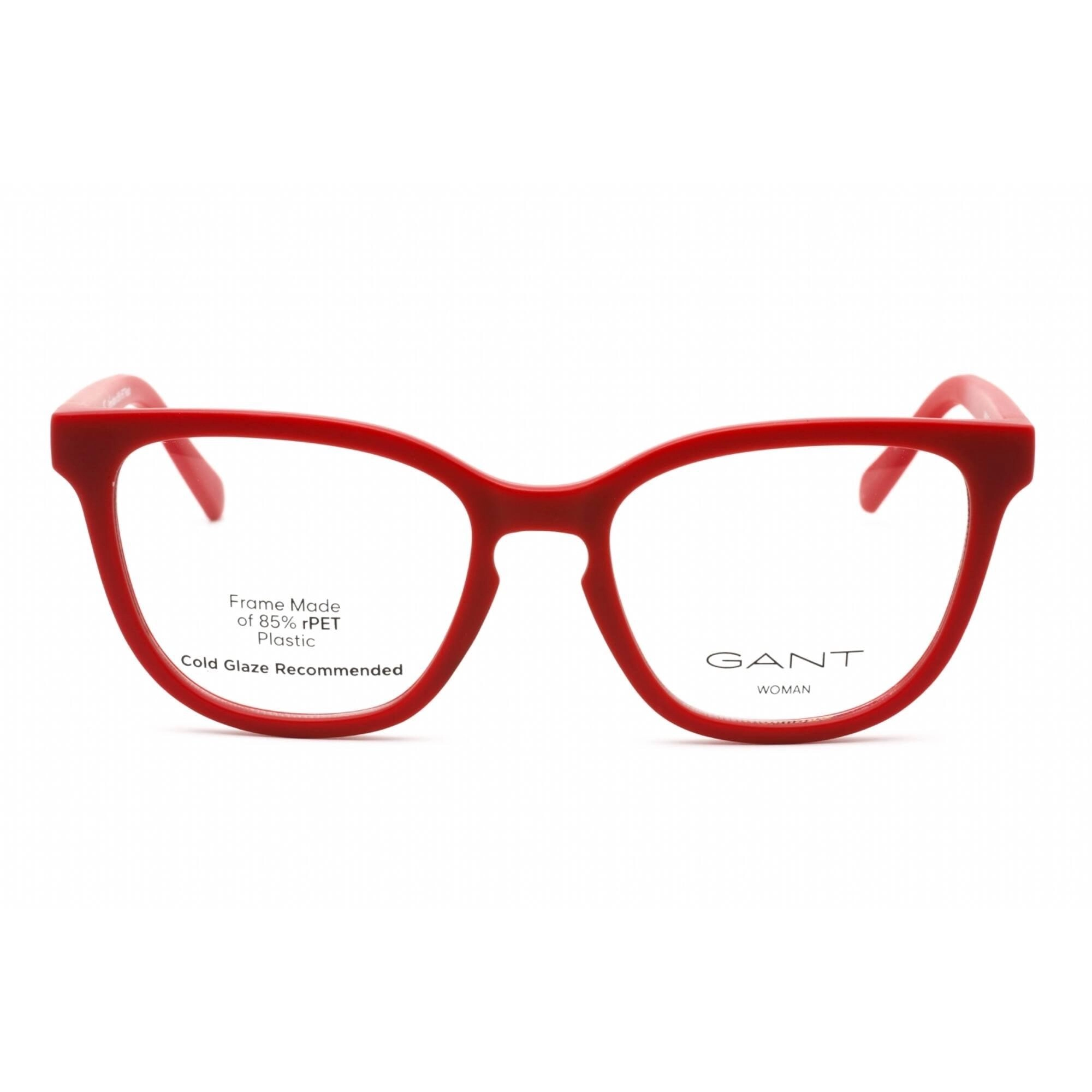 Gant Women's Eyeglasses - Full Rim Matte Red Plastic Rectangular Frame | GA4138 067