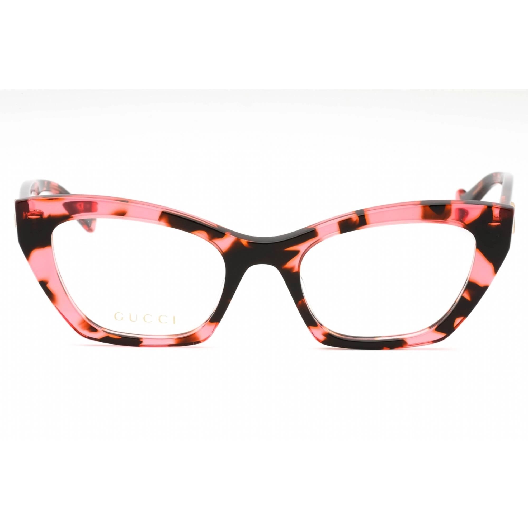 Gucci Women's Eyeglasses - Havana Plastic Cat Eye Full Rim 52mm Frame | GG1334O 003