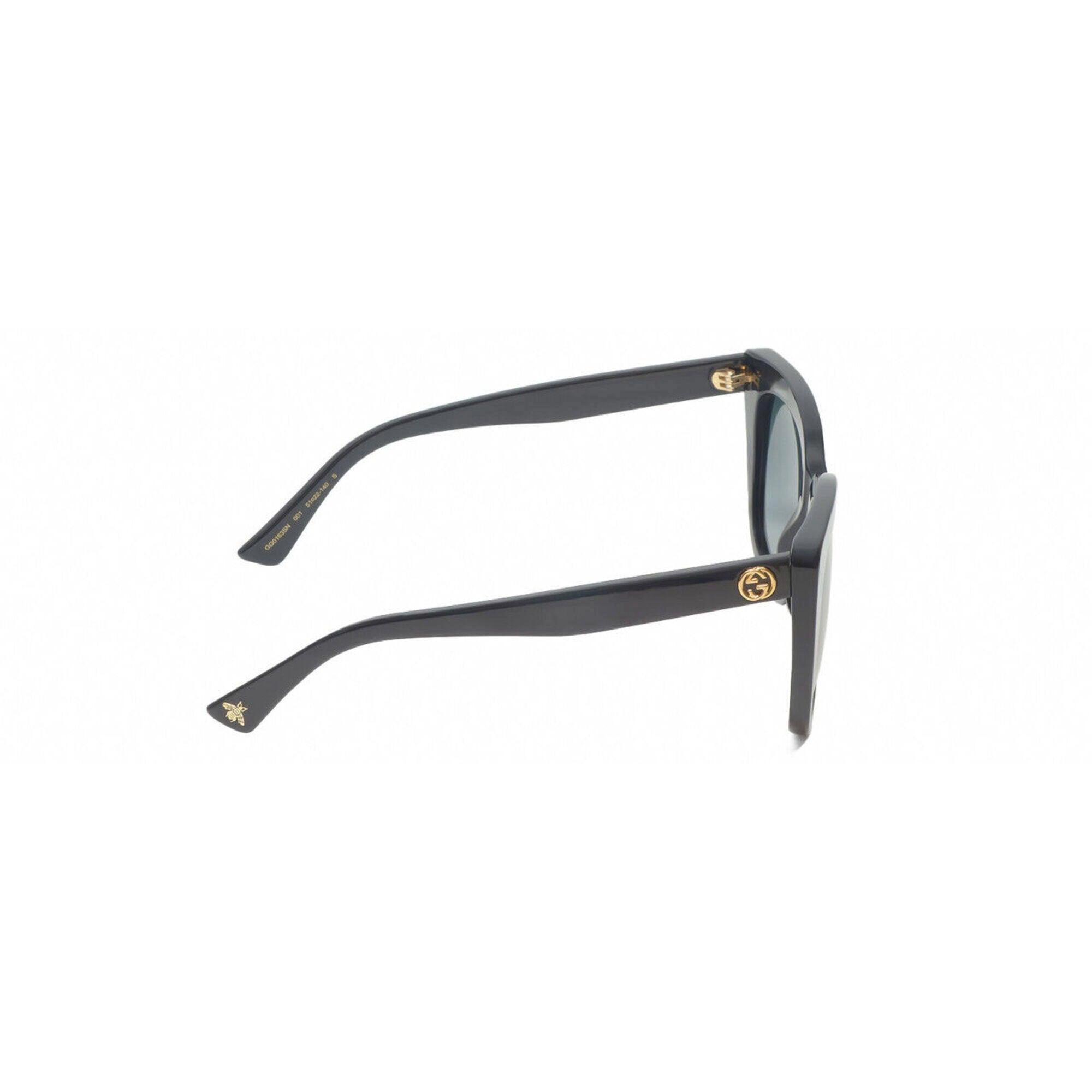Gucci Women's Sunglasses - Black Plastic Cat Eye Shape Frame Grey Lens | GG0163SN 001