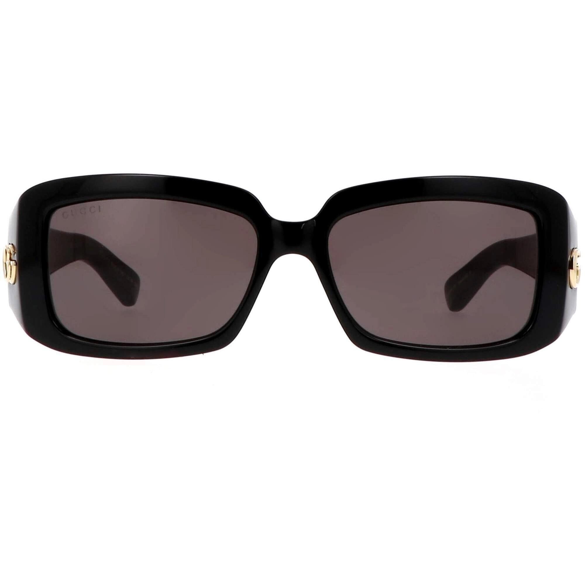 Gucci Women's Sunglasses - Black Plastic Full Rim Rectangular Frame | GG1403S 001