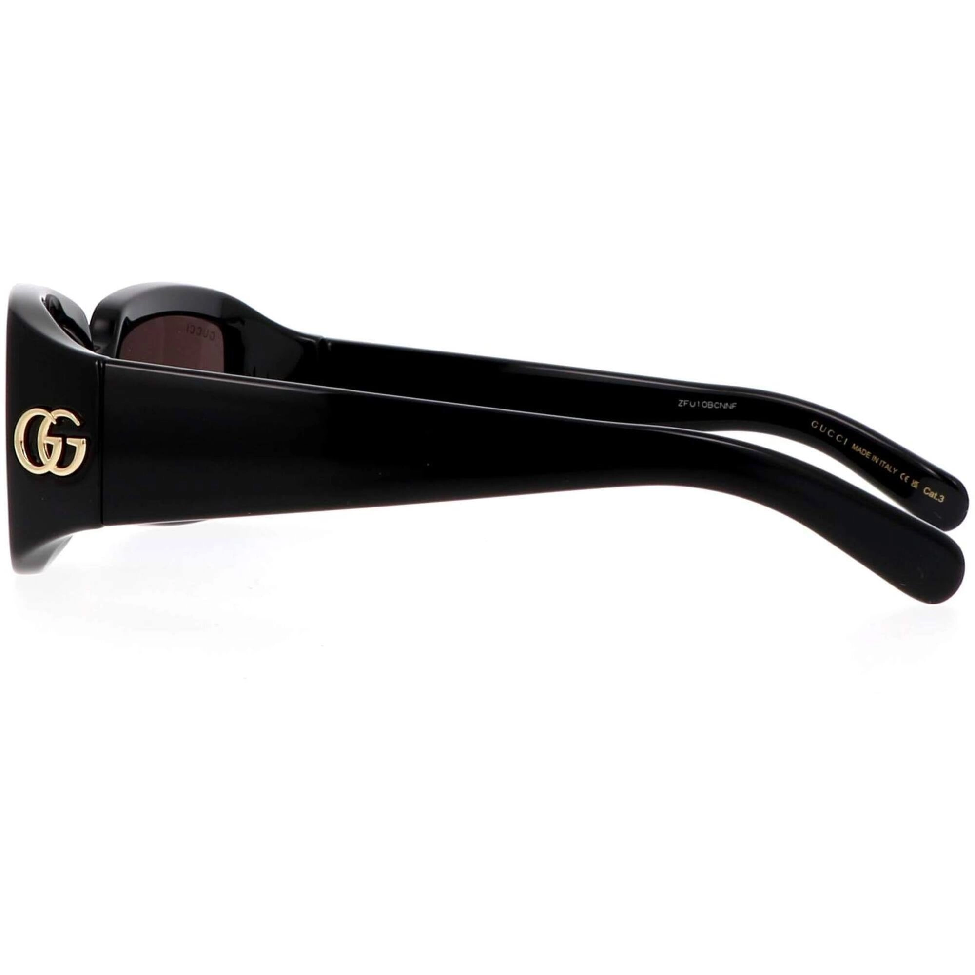 Gucci Women's Sunglasses - Black Plastic Full Rim Rectangular Frame | GG1403S 001