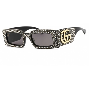 Gucci Women's Sunglasses - Black Rectangular Full Rim Plastic Frame | GG1425S 005