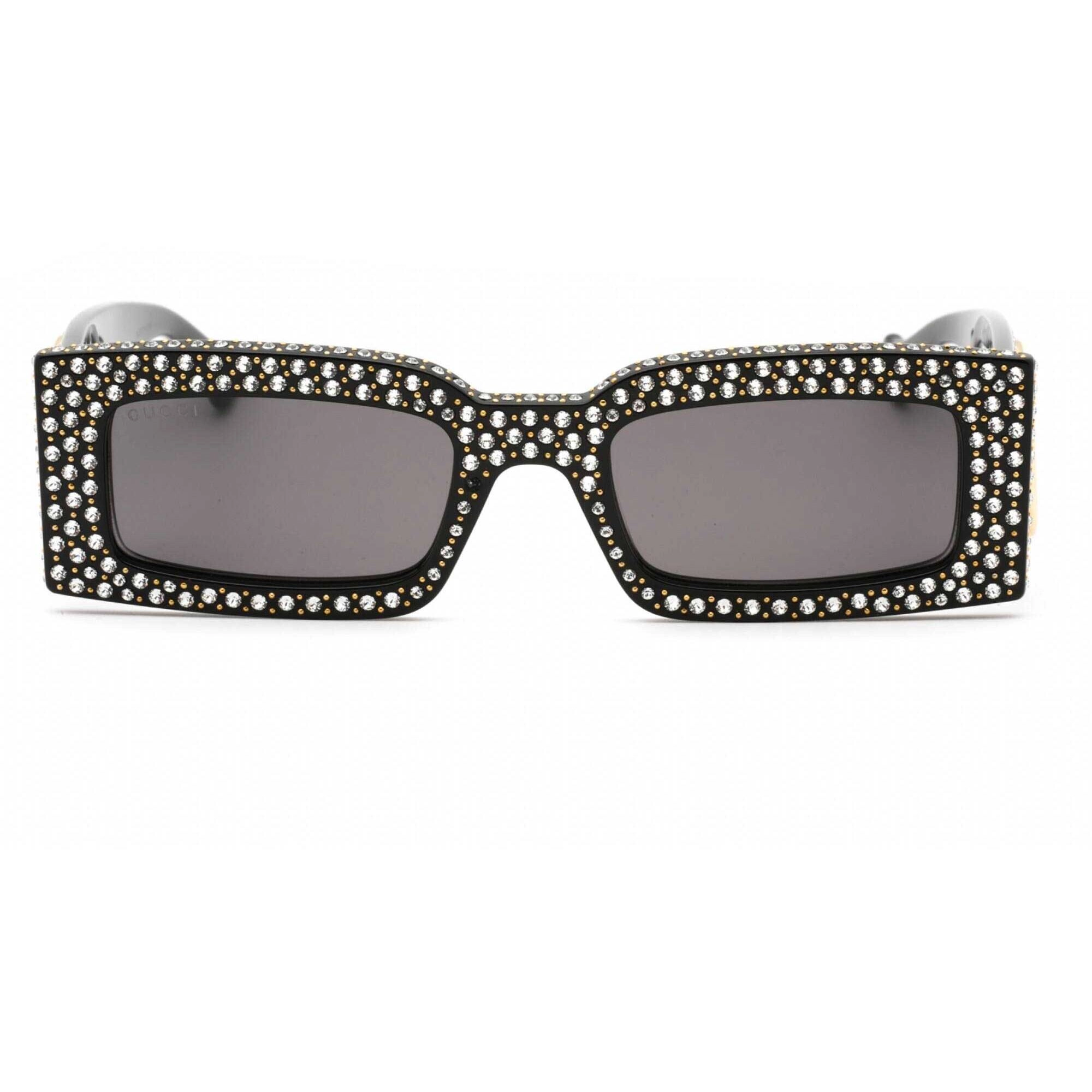Gucci Women's Sunglasses - Black Rectangular Full Rim Plastic Frame | GG1425S 005