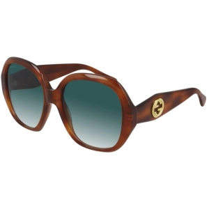 Gucci Women's Sunglasses - Havana Geometric Frame Grey Gradient Lens | GG0796S 003