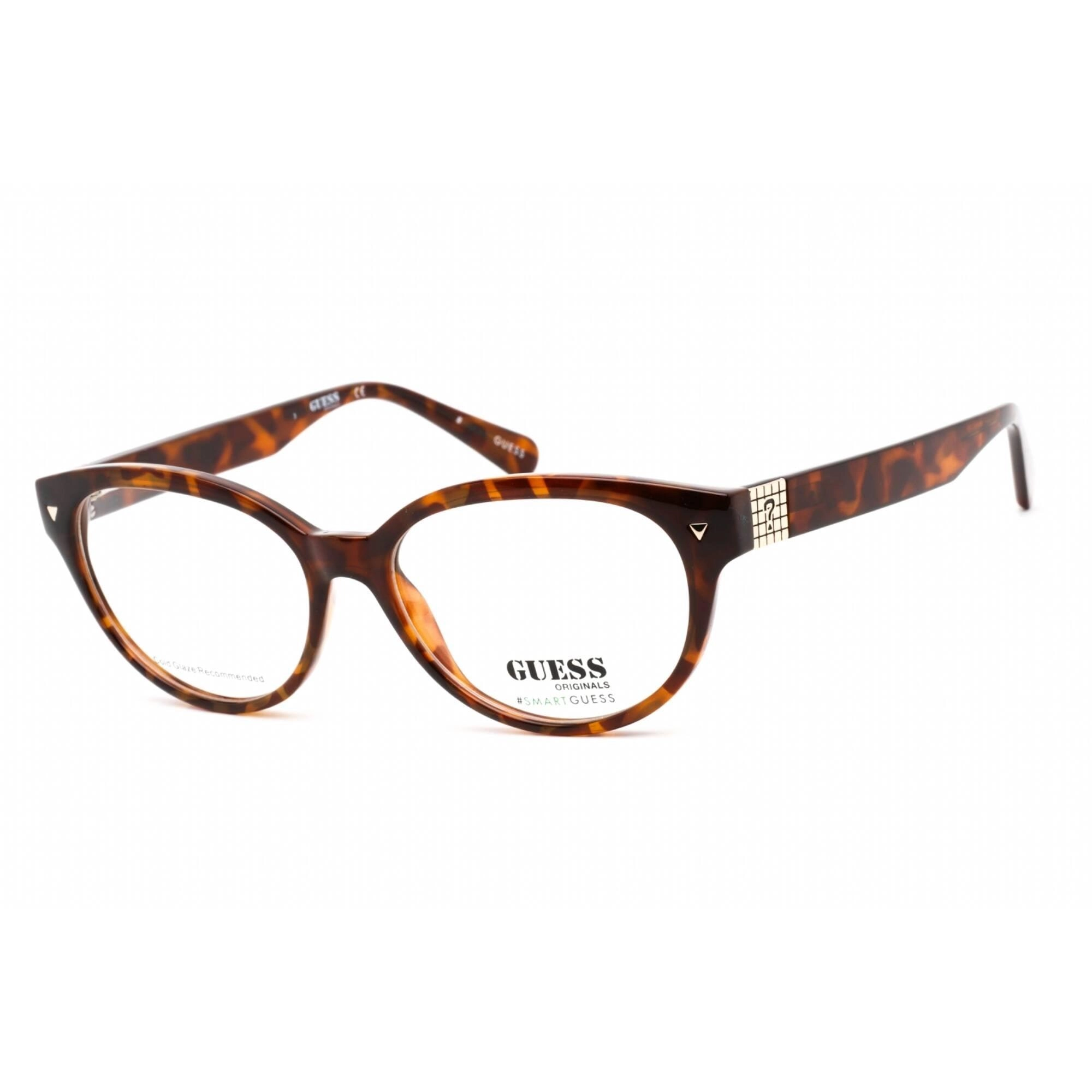 Guess Women's Eyeglasses - Full Rim Cat Eye Blonde Havana Plastic Frame | GU8245 053