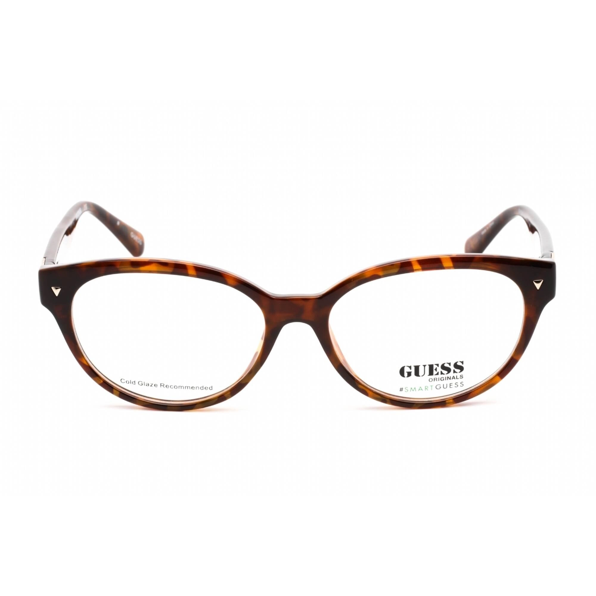 Guess Women's Eyeglasses - Full Rim Cat Eye Blonde Havana Plastic Frame | GU8245 053
