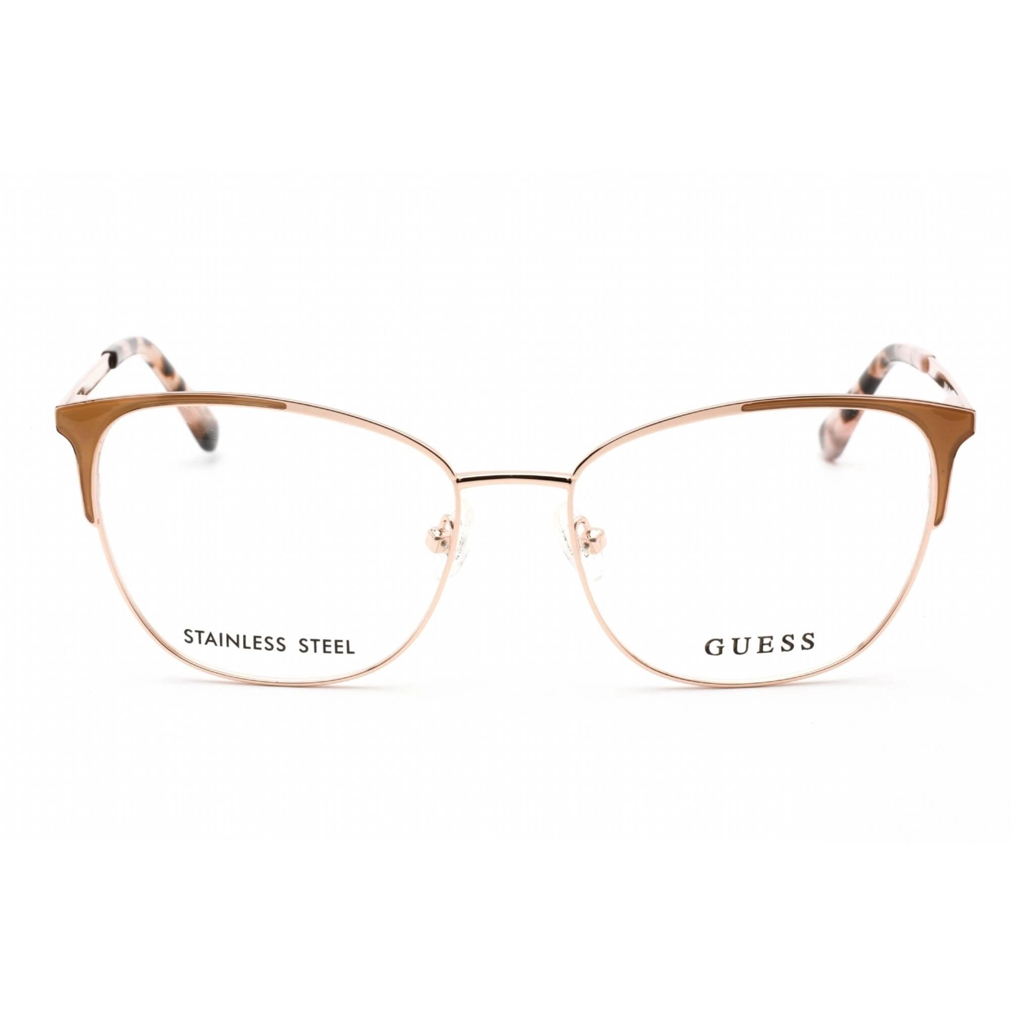 Guess Women's Eyeglasses - Full Rim Pink/Other Metal Rectangular Frame | GU2705 074
