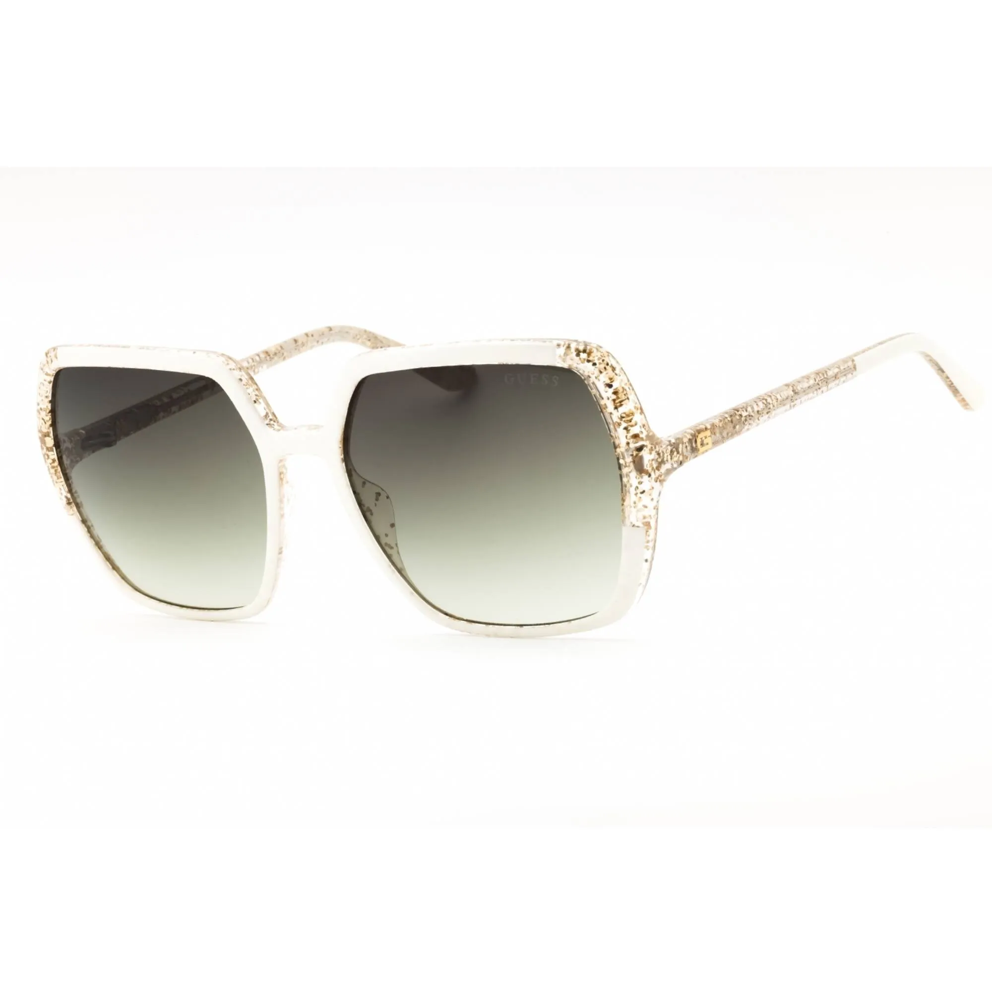 Guess Women's Sunglasses - White Plastic Square Frame Green Lens | GU7883 21P