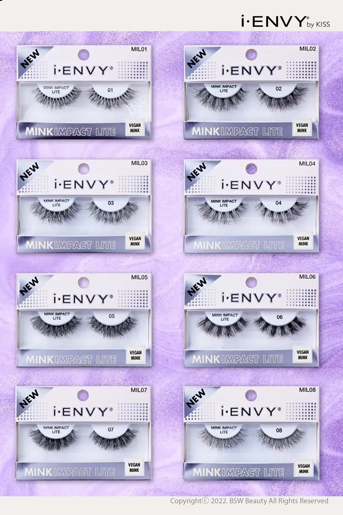 I ENVY MINK IMPACT LITE CLEAR BAND VEGAN FAUX MINK STRIP LASH
