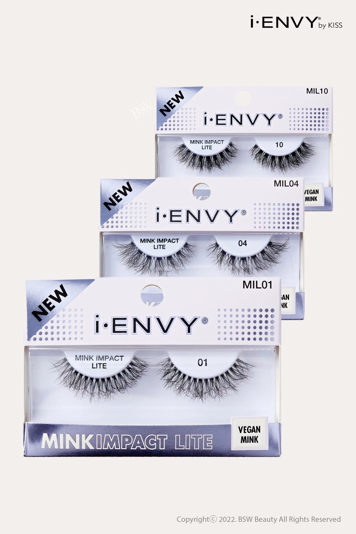 I ENVY MINK IMPACT LITE CLEAR BAND VEGAN FAUX MINK STRIP LASH