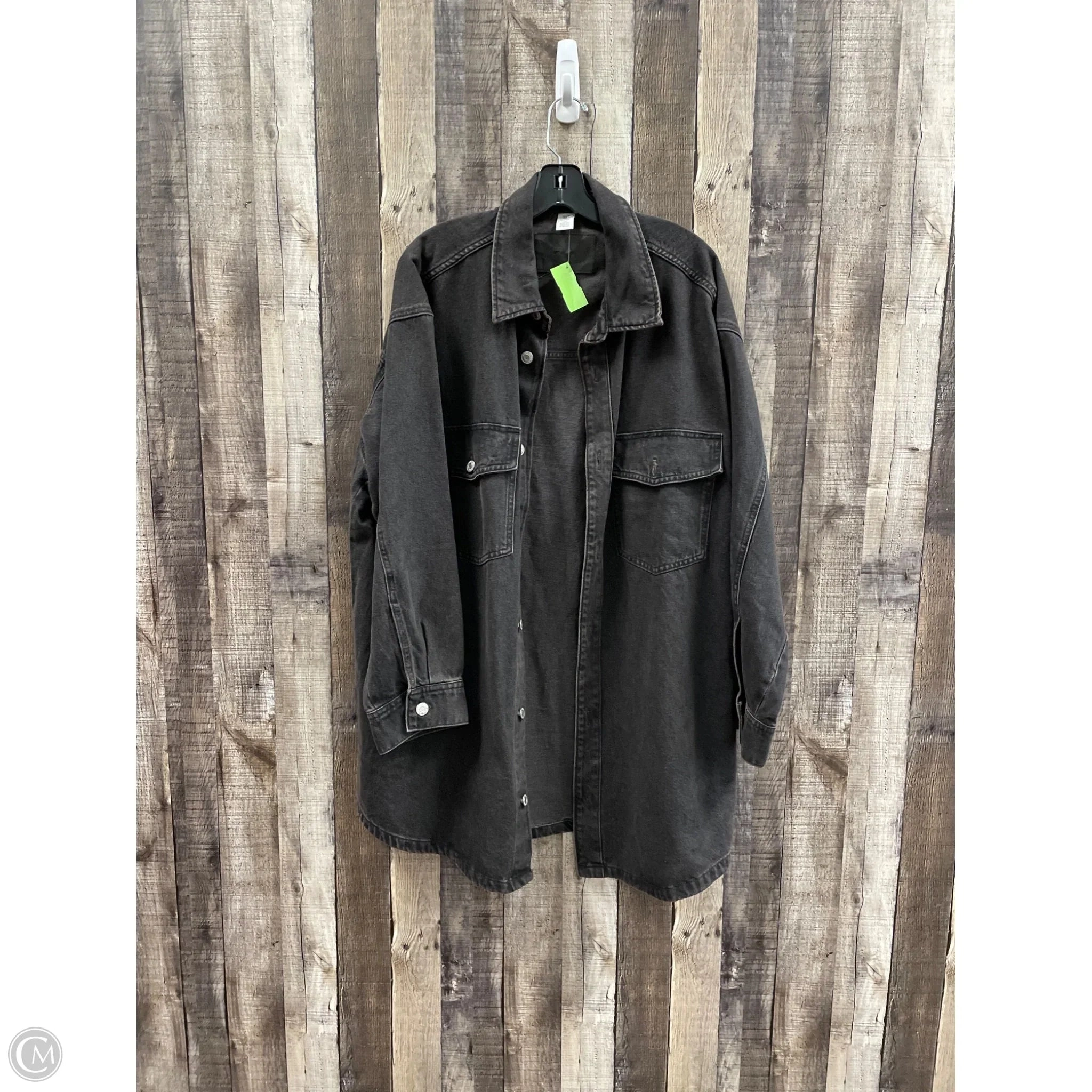 Jacket Denim By Cme In Black Denim, Size: M