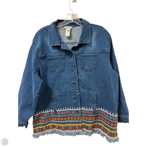 Jacket Denim By Multiples In Blue Denim, Size: Xl