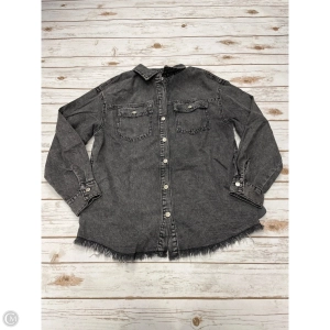 Jacket Shirt By Cmf In Black Denim, Size: S