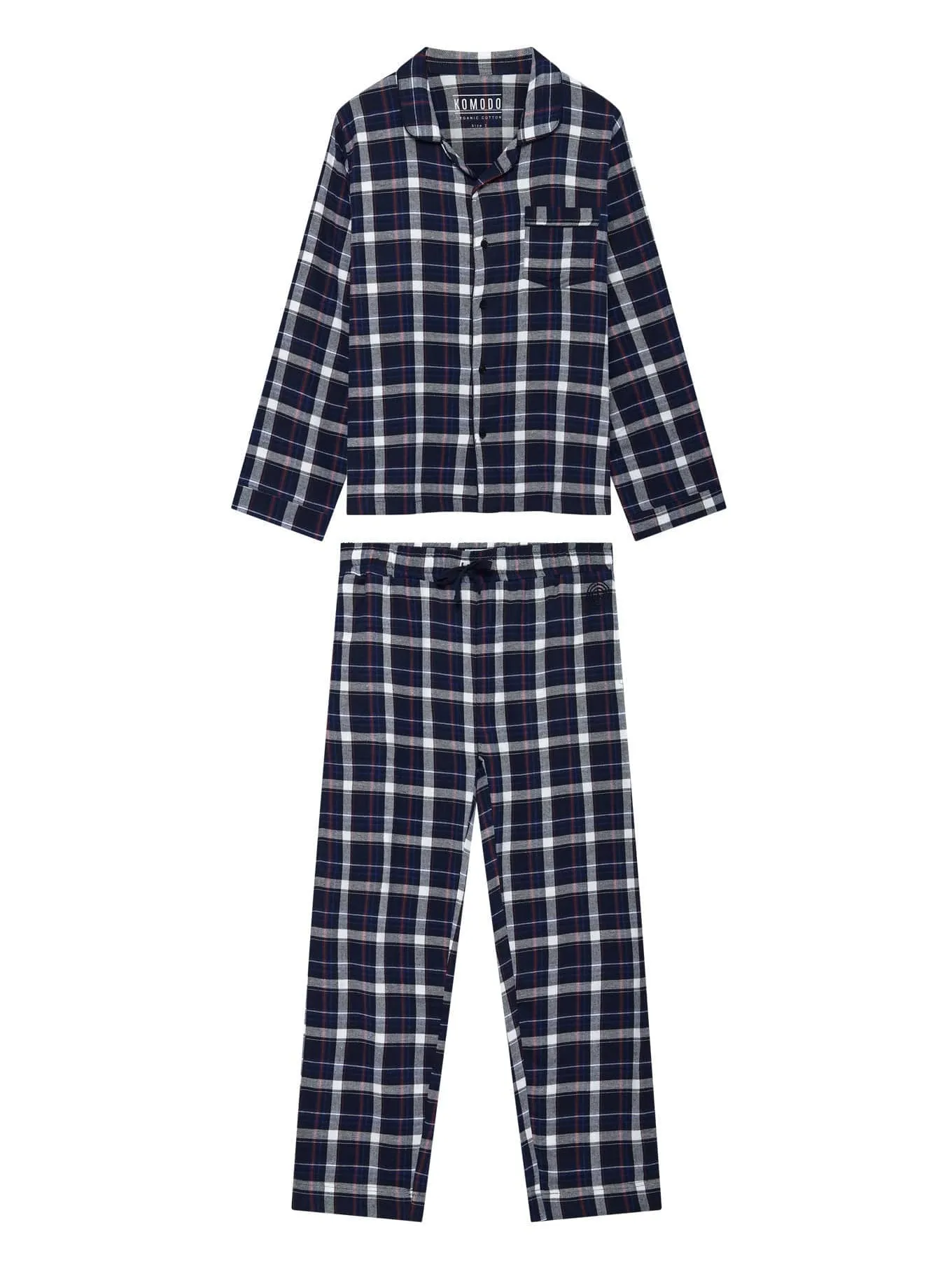 Jim Jam Men's Organic Cotton Pyjama Set | Dark Navy