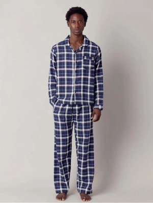 Jim Jam Men's Organic Cotton Pyjama Set | Dark Navy
